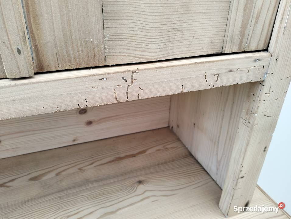kredens antyczny drewniany sosnowy antik studio opolskie Lubrza