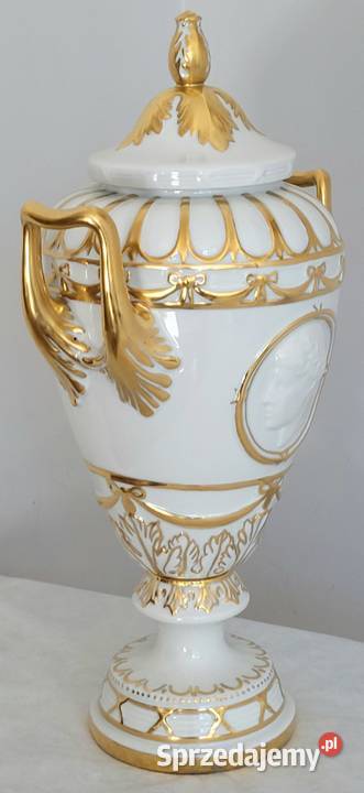 Ekskluzywna porcelanowa amfora duża 41 reliefowy Porcelana i szkło Kraków sprzedam
