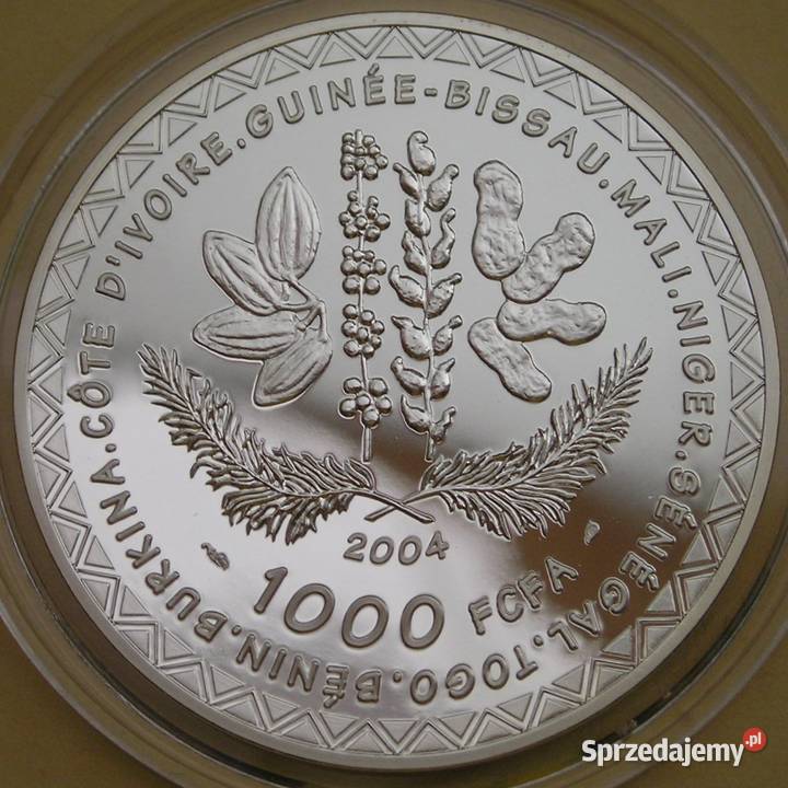 GWINEA BISSAU 1000 FRANKÓW 2004 MŚ SREBRO