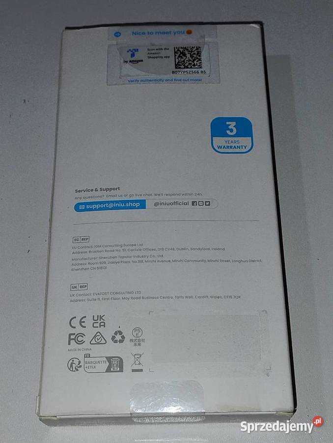 INIU Powerbank 20000mAh 225W Szybkie Ładowanie Witnica
