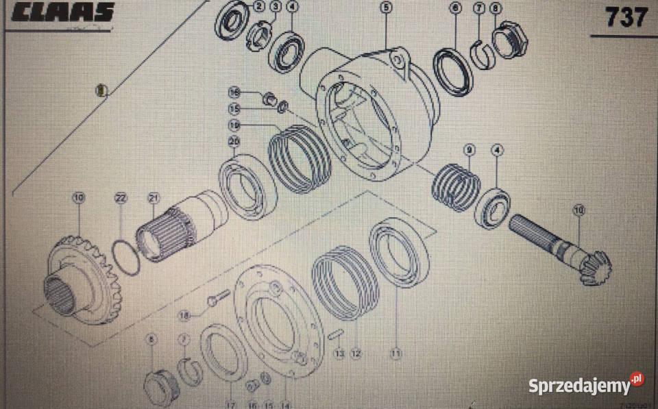 CLAAS 00 0855 873 0/przekładnia słupacza/Quadrant 2200 Adva…