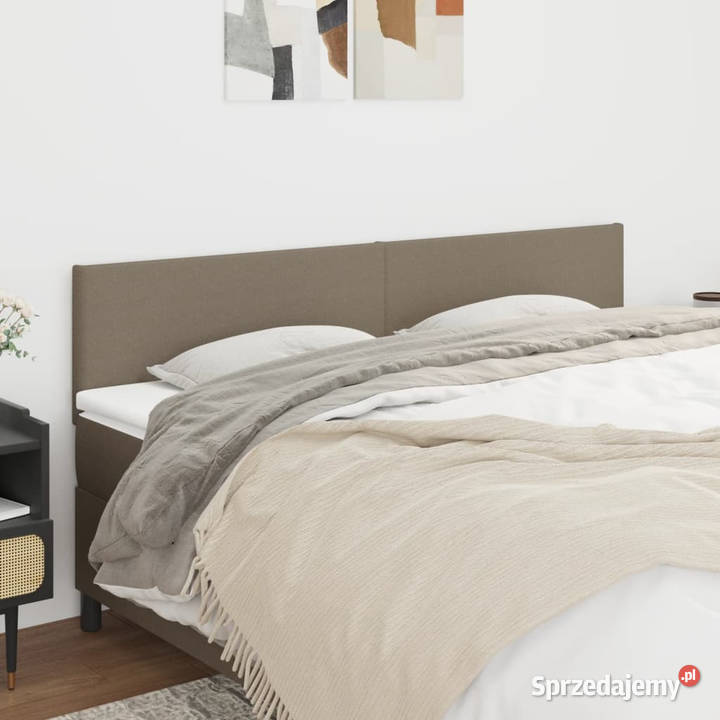 Zagłówki do łóżka 2 taupe 100x5x7888 tkanina Warszawa