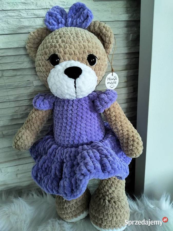 Miś misia handmade szydełkowy DOSTĘPNY RĘKI śląskie Myszków