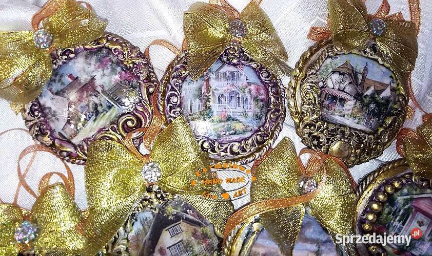 Ozdoby choinkowe komplet 10 medaliony bombki Warszawa