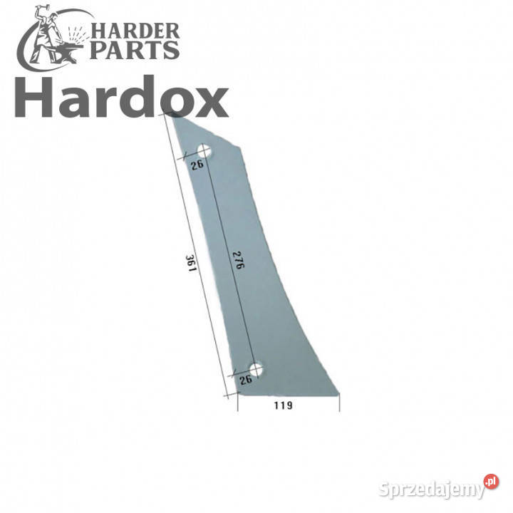 Pierś HARDOX VST1160P części do pługa GASSNER Suwałki