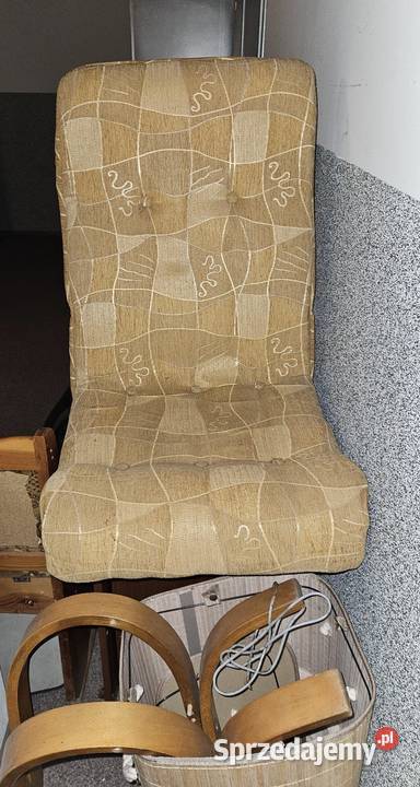 Fotel finka na płozach drewnianych