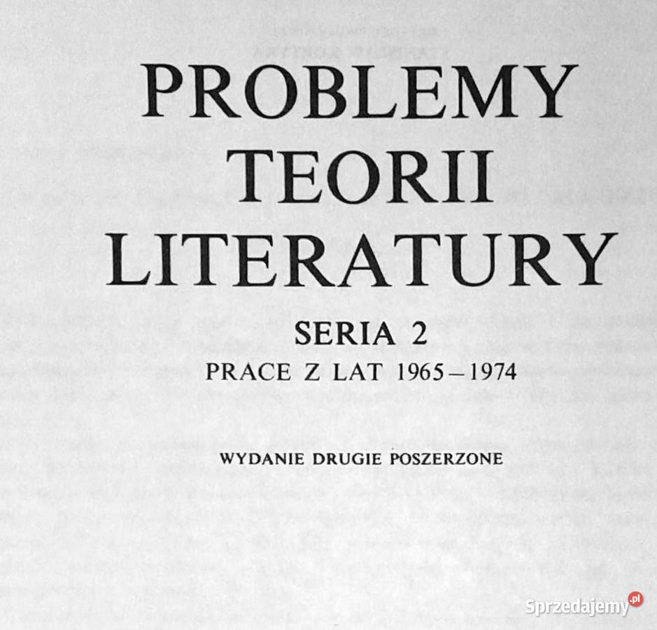 Problemy teorii literatury Tomy 123 Henryk Pozostałe Chełm