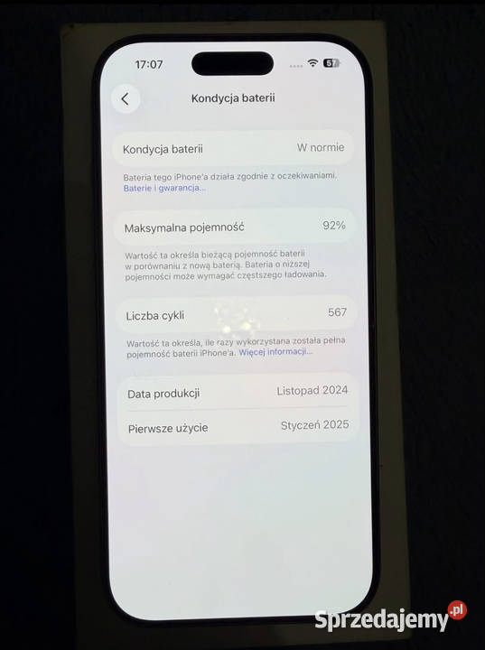 iPhone 16 pro 128gb sprawny Słuchacz