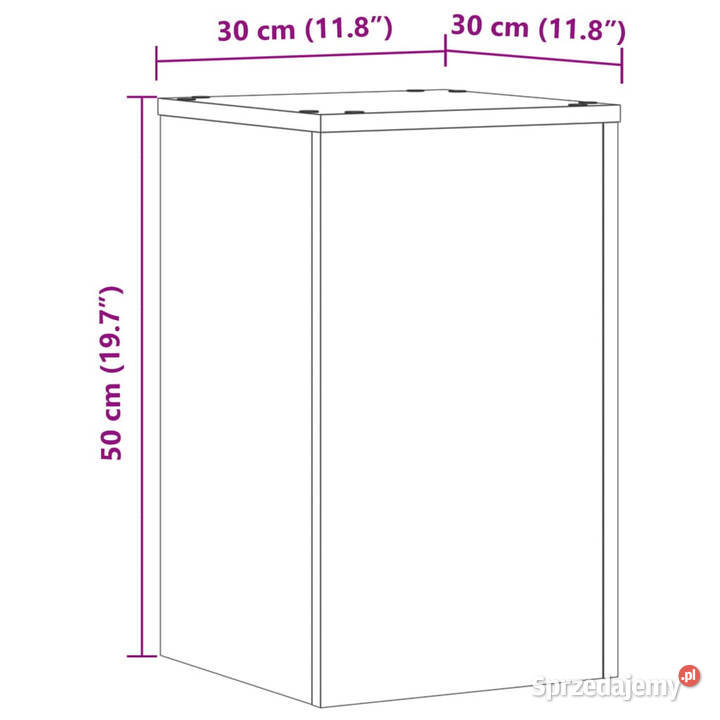 Podstawki pod doniczki 2 opalany dąb 30x30x50 mazowieckie Warszawa