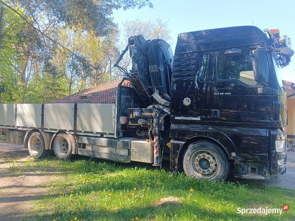 Man TGX z hdsem hmf 12 ton 6x2 2007 Dźwigi samochodowe kujawsko-pomorskie Dąb Polski sprzedam