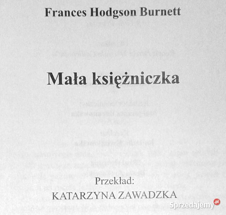 Mała księżniczka Frances Hodgson Burnett miękka Chełm