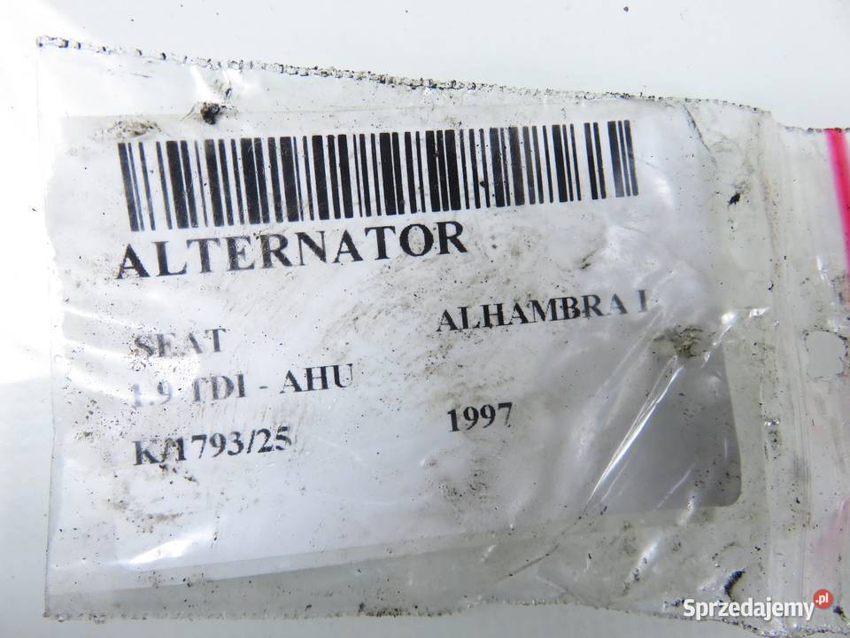 ALTERNATOR SEAT ALHAMBRA I 19 TDI 90 AHU osobowe małopolskie