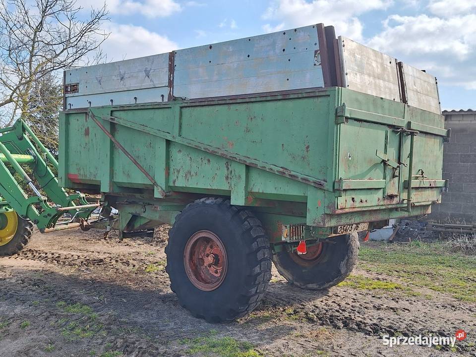 Przyczepa jednoosiowa skorupa wlasna hydraulika Czołowo