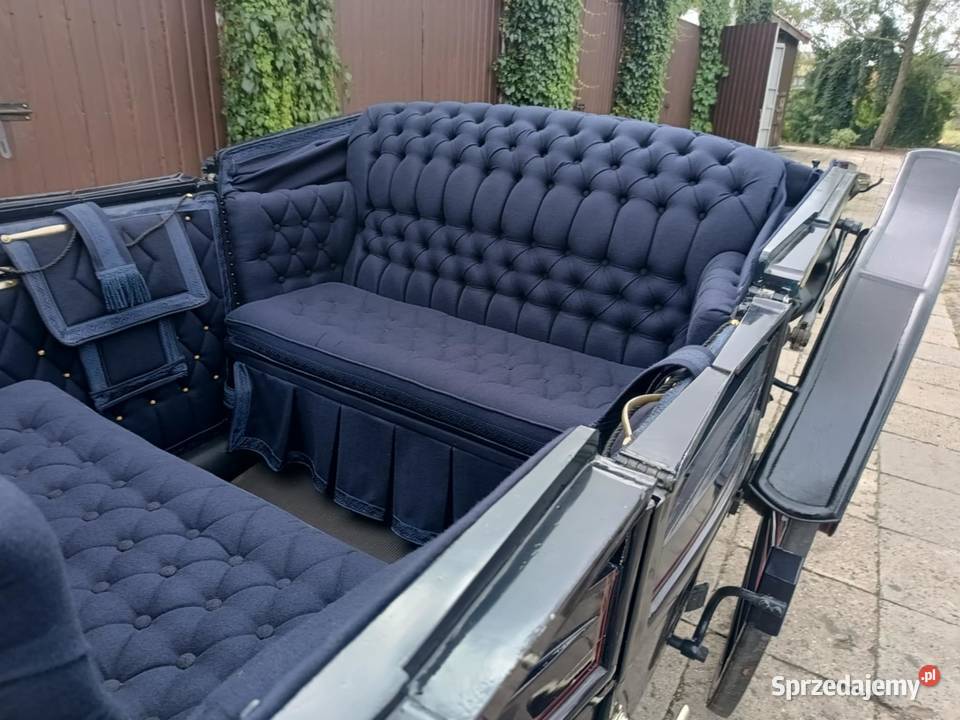 Glaslandauer Granatowy Lando Powóz Bryczka łódzkie Dobroń