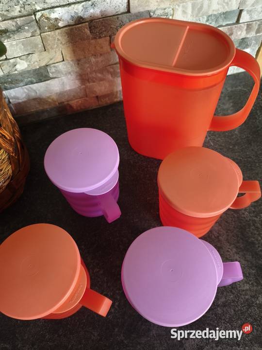 5 Nowy komplet Tupperware Nowa fala dzbanek 1Li wielokolorowy