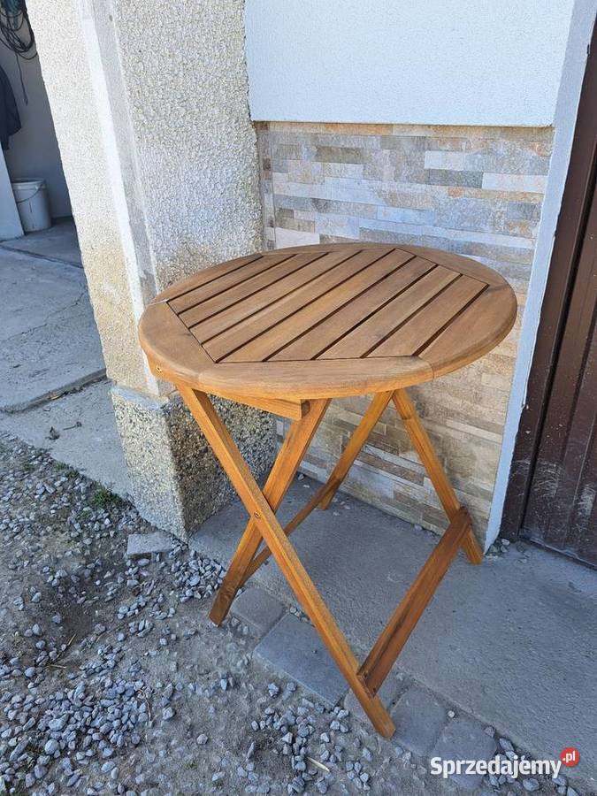 Stolik ogrodowy drewnianyskładany Zabrnie