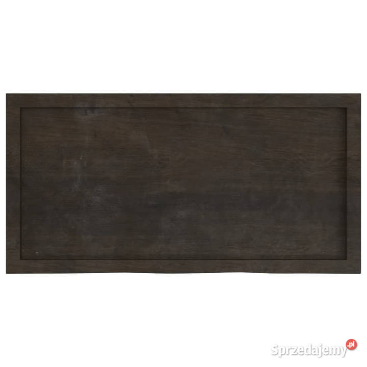 Blat stołu ciemnobrązowy 100x50x26 lite drewno Warszawa