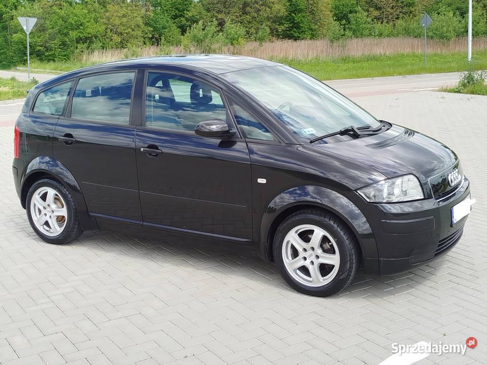 Czarne audi a2 14 Benzyna 2002 zadbany ASR (kontrola trakcji) Świdnik