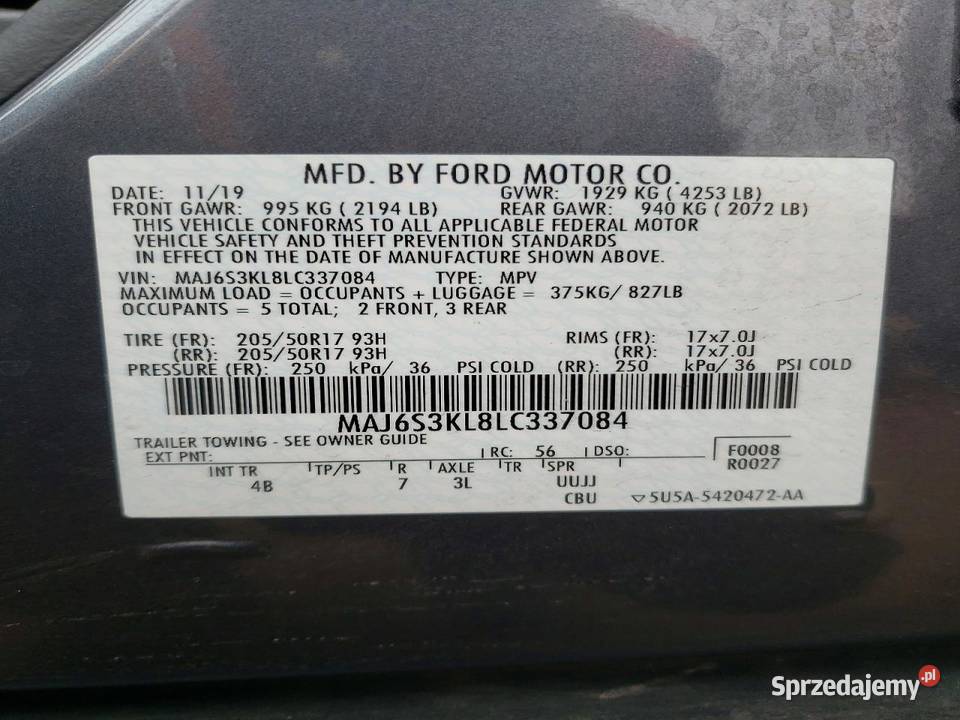 2019 FORD ECOSPORT TITANIUM benzyna Częstochowa