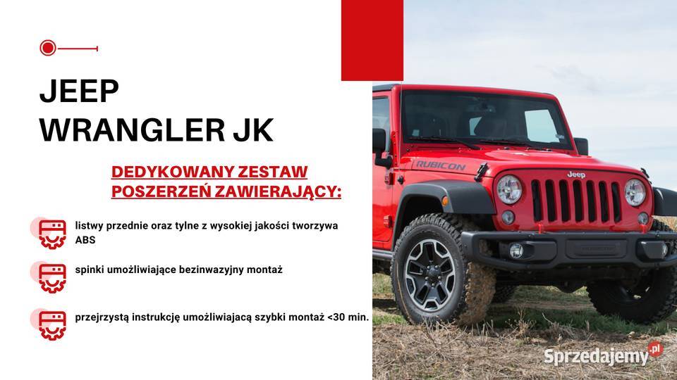 Listwy poszerzające nadkola poszerzenia Jeep małopolskie Chrzanów