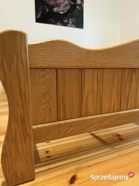Łóżko drewniane dębowe 160cm Płaska