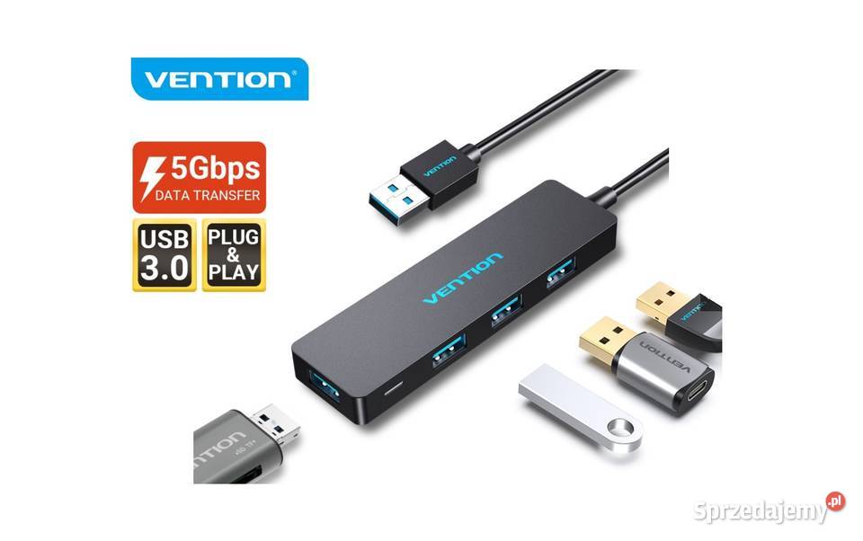 Rozdzielacz HUB Vention USB30 4 porty prędkość Dęblin