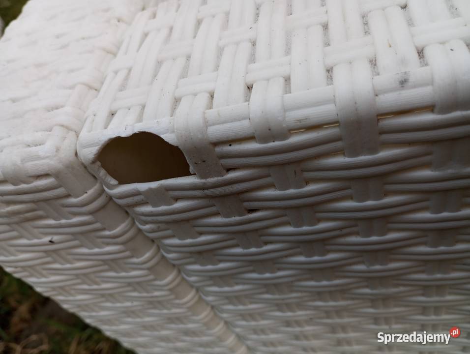 Meble ogrodowe białe okazja biały Zestawy mebli ogrodowych Uciechów