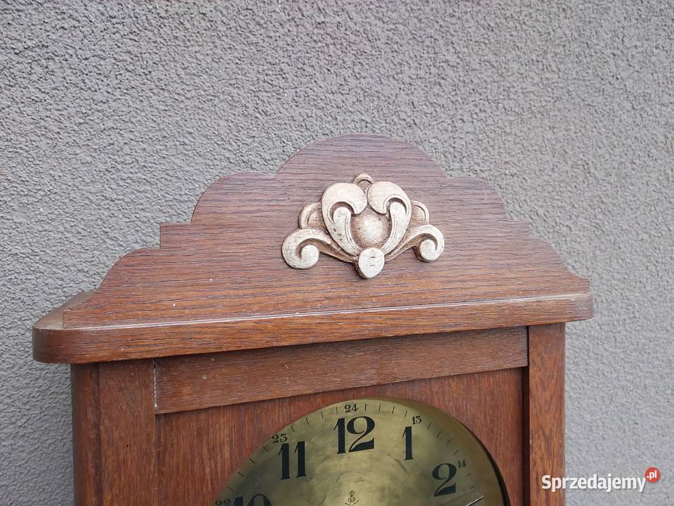 Stary zegar ścienny gabinetowy GB Gustav Becker Tczew