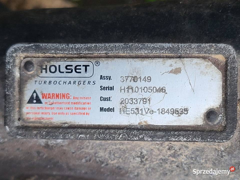 TURBOSPREZARKA SCANIA 3770149 TURBINA HOLSET VTG Turbosprężarki Zawichost