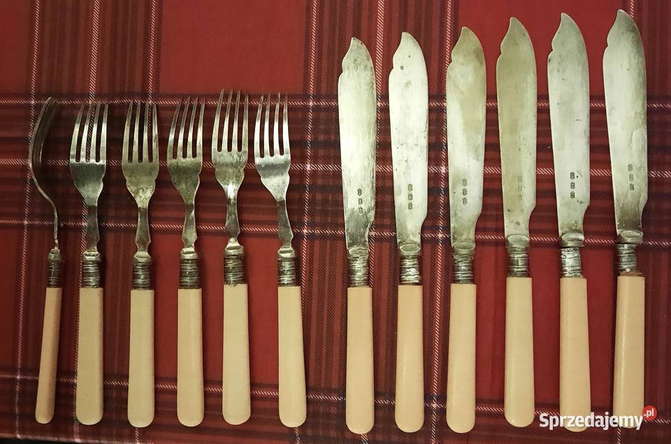 Stare Sztućce Sygnowane Grawerowane