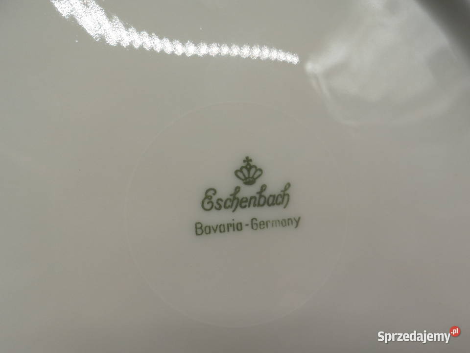 Talerz deserowy Eschenbach kremowy w kwiaty Raszków