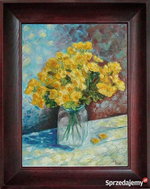 Obraz olejny Kaczeńce