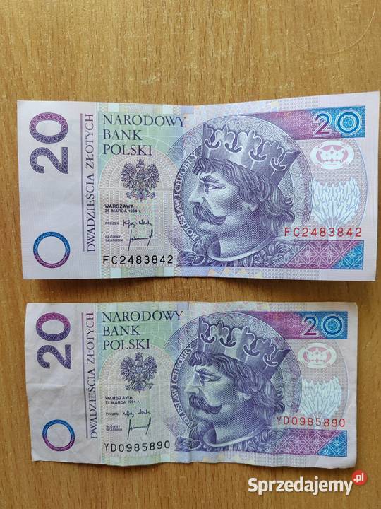 Banknoty radar 20 opolskie