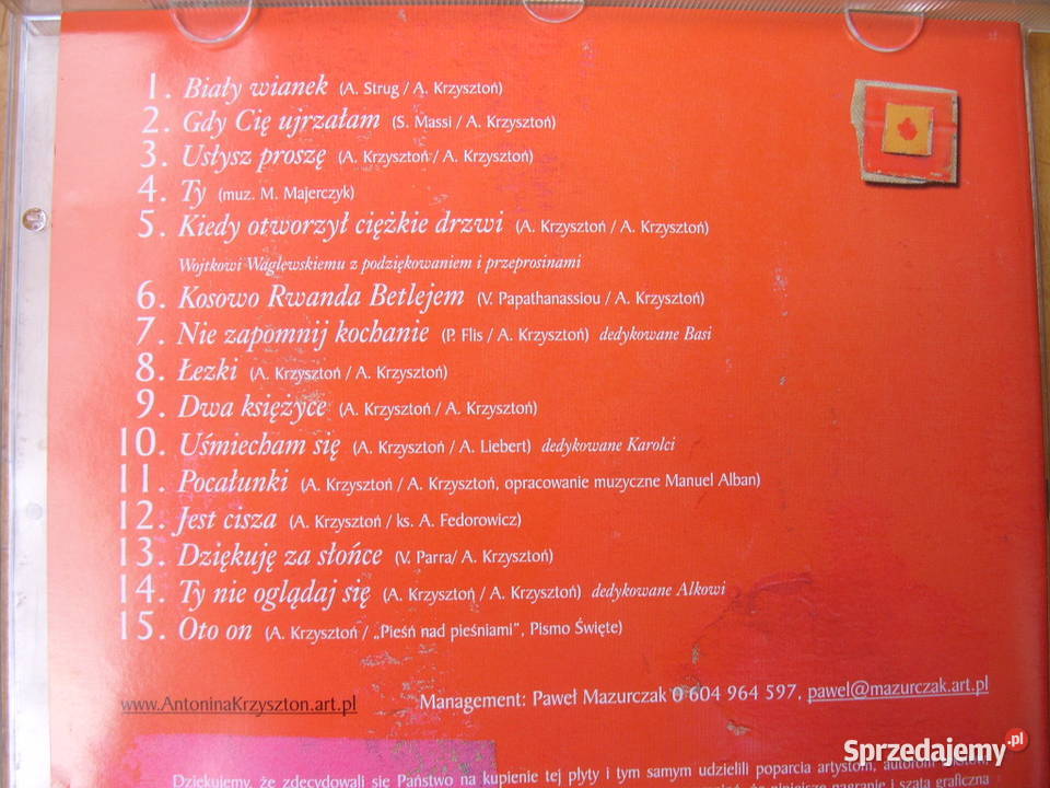 Płyta CD Antonina KrzysztońDwa księżyce 2004 dolnośląskie