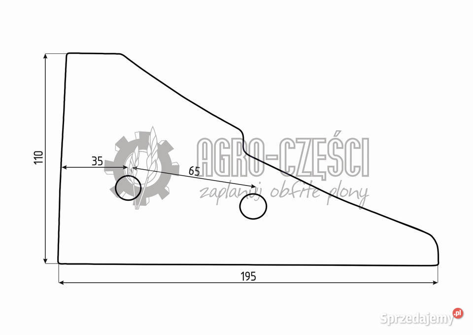 KUHN HUARD ELEMENT PŁOZY PRAWY 223120 223121 Skoroszyce