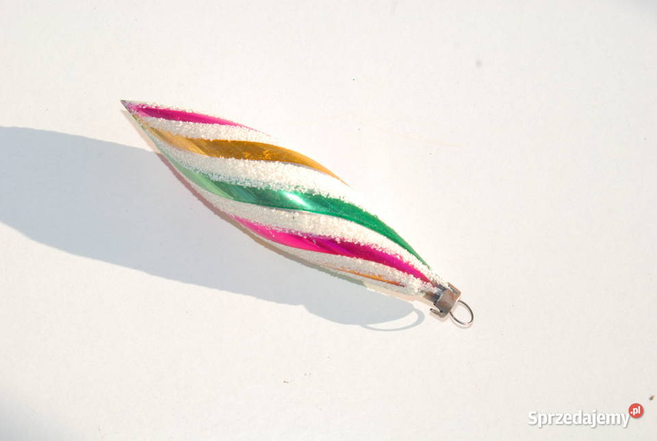 Stara ozdoba choinkowa bombka sopel śląskie Cieszyn