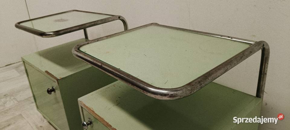 szafki nocne chrom Czechosłowacja Mucke Melder sprzedam