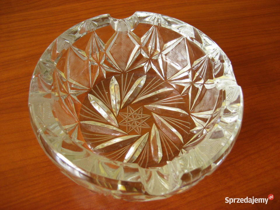 Kryształowa popielniczka Kryształ PRL Elegancka