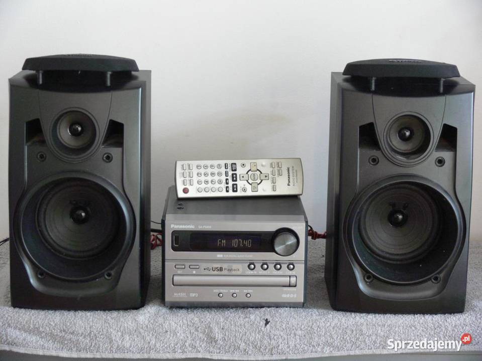 Wieża Panasonic SAPM04 pil USB mp3 CD kolumny Jasło