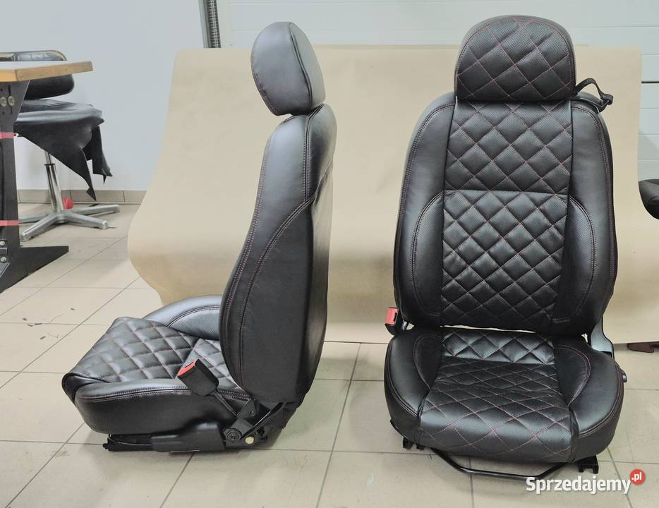 Fotele Fiat Barchetta Nowa skóra Śmigiel