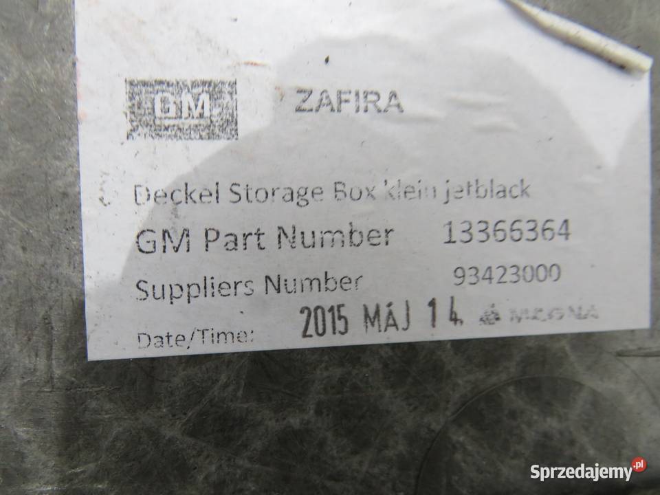 DYWAN WYKŁADZINA BAGAŻNIKA ZAFIRA C 13366364