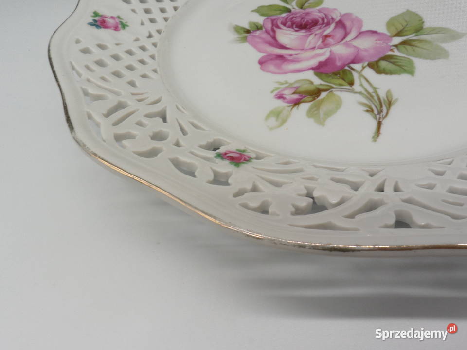 Kolekcjonerski Talerz Ażurowy Schumann Dresden Raszków sprzedam