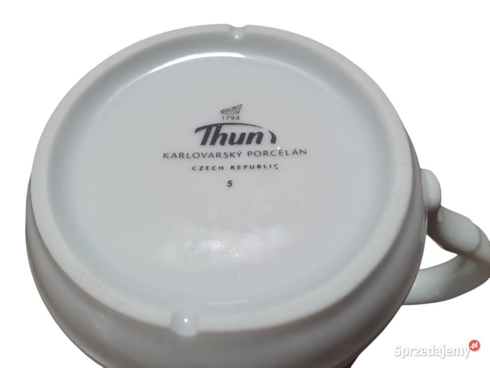 Stary porcelanowy kubek Ddeek Dziadek sygna Thun Cieszyn sprzedam