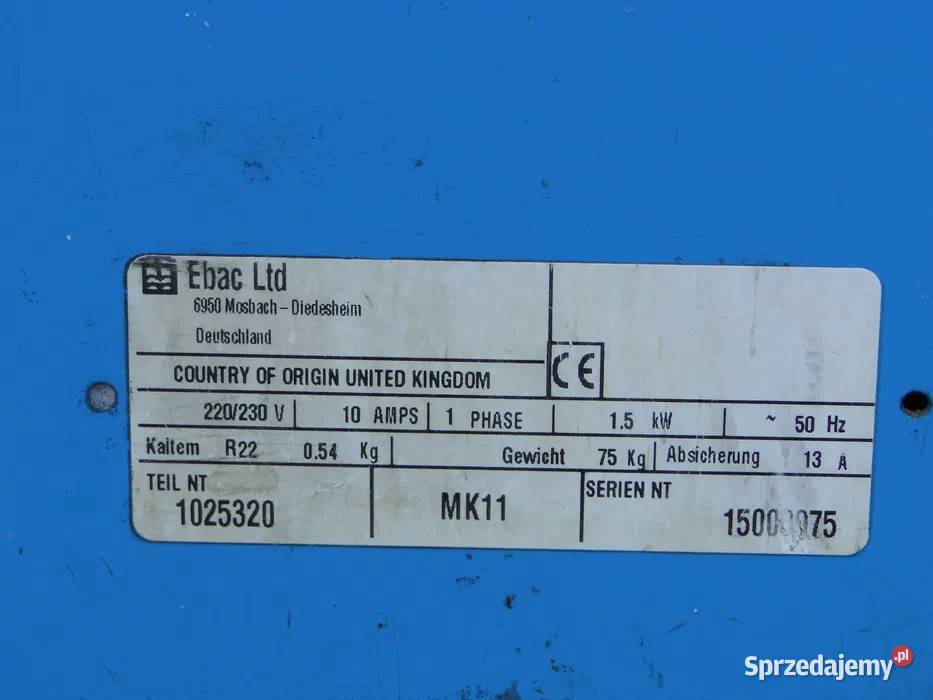 Osuszacz budowlany pochłaniacz wilgoci EBAC MK11 małopolskie Łętownia