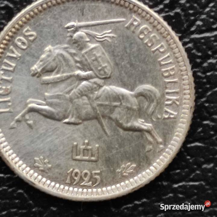 Moneta Litwa 1 lit 1925 r Srebro Lipiany sprzedam