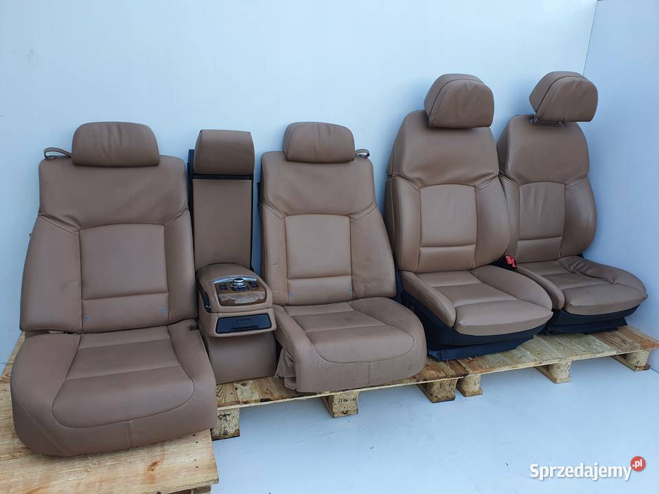 BMW F01 FOTEL FOTELE KOMPLET FOTELI DVD RUDE Rudka sprzedam