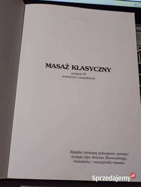 Masaż klasyczny Adam Zborowski Rok wydania 2008 wielkopolskie Poznań