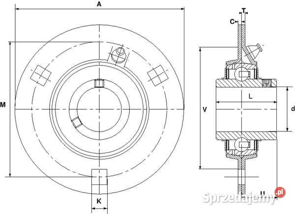Obudowa łożyska kpl V2A GRRY20VA małopolskie