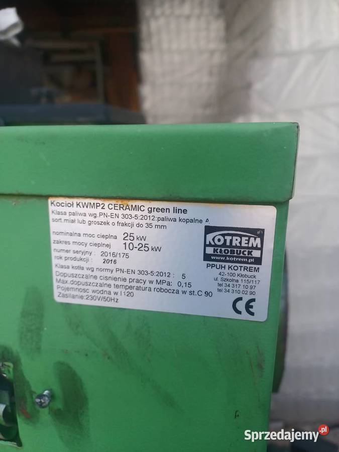 Piec kociol kotrem 25kw stan Działoszyn