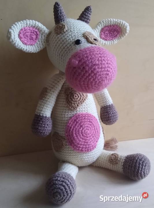 Krowa Krówka Amigurumi Crochet Maskotka Handmade Gdańsk